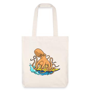 Octopus Planche de surf Été - Tote bag épais recyclé Stanley/Stella - blanc cassé - Devant