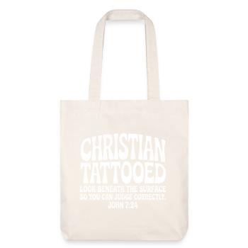 Un look tatoué chrétien sous la surface - Tote bag épais recyclé Stanley/Stella - blanc cassé - Devant