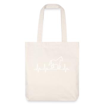 Coeur pour les chevaux - Tote bag épais recyclé Stanley/Stella - blanc cassé - Devant