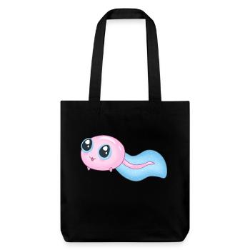 Mignon têtard cyan - Tote bag épais recyclé Stanley/Stella - noir - Devant