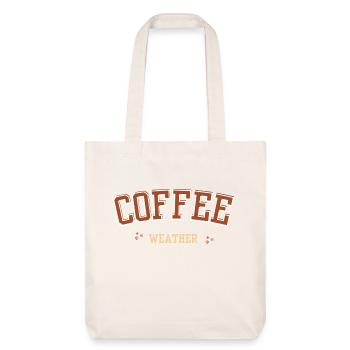 Kaffee-Wetter - Stanley/Stella recycelter Heavyweight Stoffbeutel - Naturweiß - Vorne