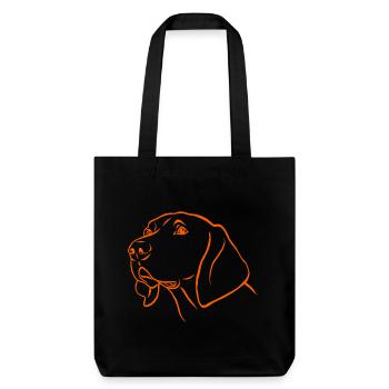 Weimaraner Portrait in orange - Stanley/Stella Heavyweight Recycled Tote Bag - black - Front