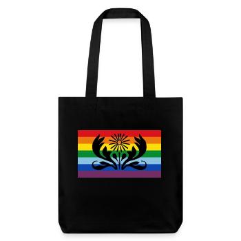Drapeau arc-en-ciel - Tote bag épais recyclé Stanley/Stella - noir - Devant