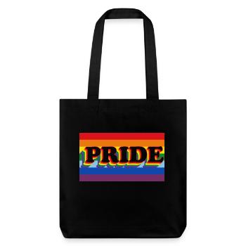 rainbow banner pride - Stanley/Stella Heavyweight Recycled Tote Bag - black - Front
