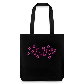 Alina als Alina - Stanley/Stella recycelter Heavyweight Stoffbeutel - Schwarz - Vorne