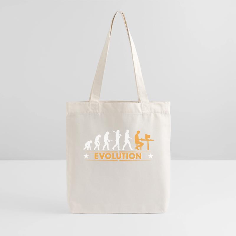 Computer Nerd Evolution - orange/weiss Tote bag épais recyclé Stanley/Stella