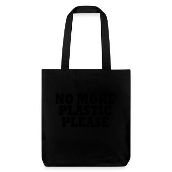 No more plastic - Stanley/Stella recycelter Heavyweight Stoffbeutel - Schwarz - Vorne