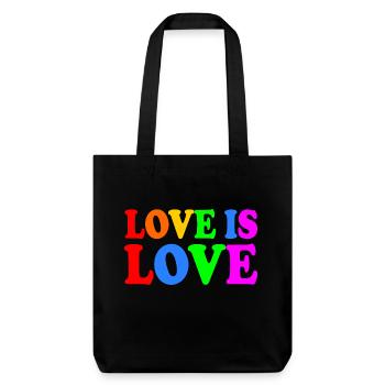 Love is love - Stanley/Stella recycelter Heavyweight Stoffbeutel - Schwarz - Vorne