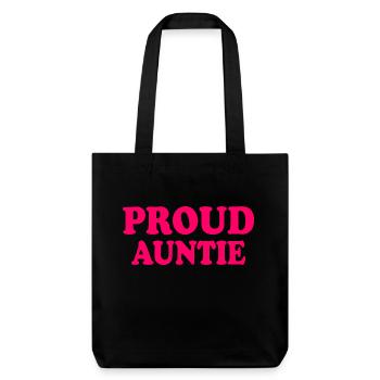Proud auntie - Stanley/Stella Heavyweight Recycled Tote Bag - black - Front