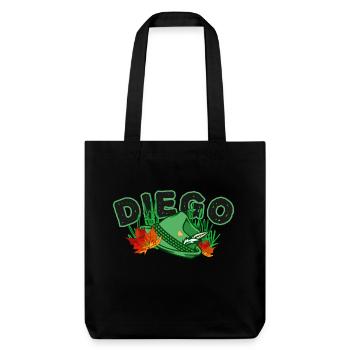 Diego - Stanley/Stella recycelter Heavyweight Stoffbeutel - Schwarz - Vorne