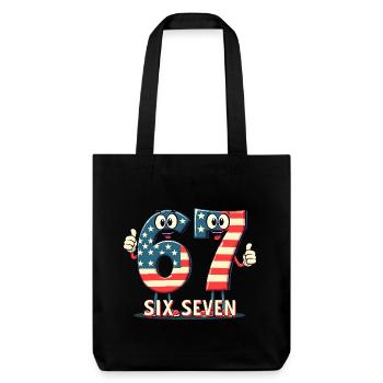 US Flag 67 Memes Six Seven - Stanley/Stella Heavyweight Recycled Tote Bag - black - Front