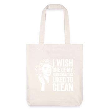 Chemise humoristique domestique pour femmes - Tote bag épais recyclé Stanley/Stella - blanc cassé - Devant