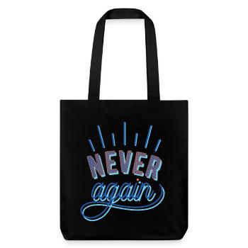 NEVER again - Stanley/Stella recycelter Heavyweight Stoffbeutel - Schwarz - Vorne