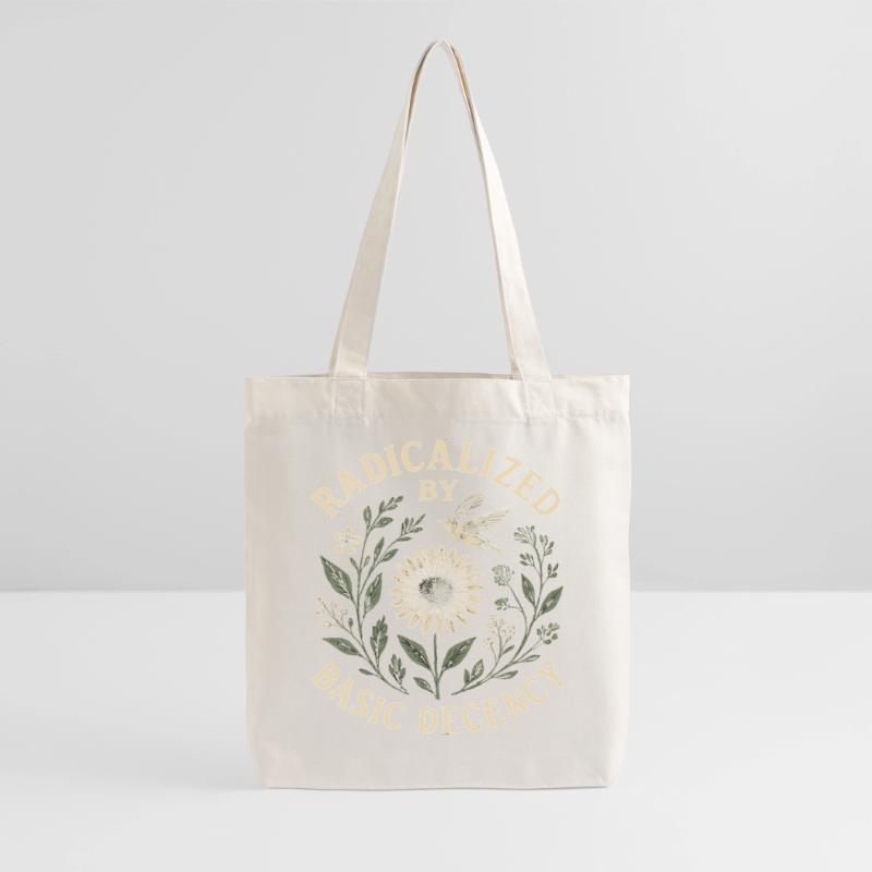Radicalized by Basic Decency Statement Trend Stanley/Stella Heavyweight Recycled Tote Bag