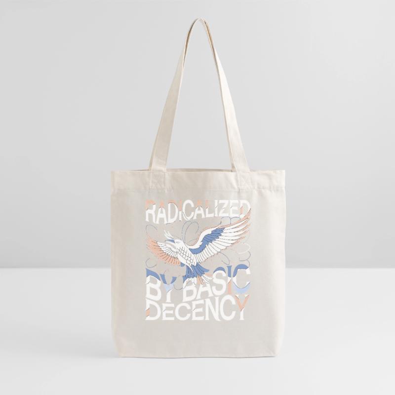 Radicalized by Basic Decency Statement Art Stanley/Stella Heavyweight Recycled Tote Bag