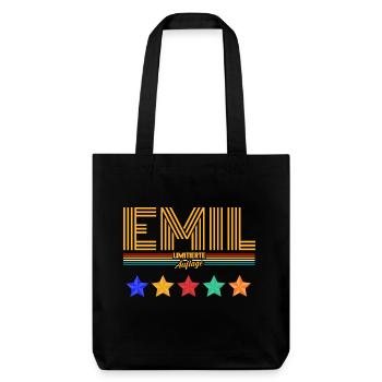 Emil - Stanley/Stella recycelter Heavyweight Stoffbeutel - Schwarz - Vorne