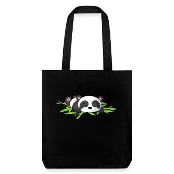 Sleeping Comic Panda - Tote bag épais recyclé Stanley/Stella - noir - Devant