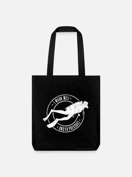 Deep Dive Diver Emblem - Stanley/Stella recycelter Heavyweight Stoffbeutel - Schwarz