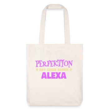 Frauenname Alexa - Stanley/Stella recycelter Heavyweight Stoffbeutel - Naturweiß - Vorne