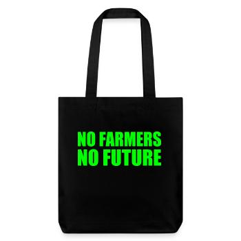 No farmers no future - Stanley/Stella recycelter Heavyweight Stoffbeutel - Schwarz - Vorne