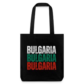 Bulgarian flag, Bulgarian pride - Stanley/Stella Heavyweight Recycled Tote Bag - black - Front