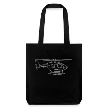 Hélicoptère - Tote bag épais recyclé Stanley/Stella - noir - Devant