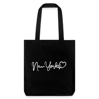 New York Heartbeat NYC - Stanley/Stella Heavyweight Recycled Tote Bag - black - Front
