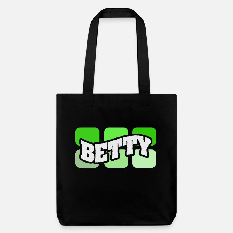 Name Betty - Stanley/Stella recycelter Heavyweight Stoffbeutel - Schwarz