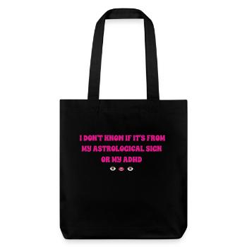 Astro ADHD girly - Tote bag épais recyclé Stanley/Stella - noir - Devant