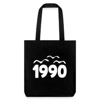 1990 Year Birthday Vintage 1990 - Stanley/Stella Heavyweight Recycled Tote Bag - black - Front