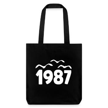 1987 Year Birthday Vintage 1987 - Stanley/Stella Heavyweight Recycled Tote Bag - black - Front