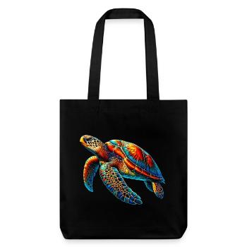 Tortue marine - Tote bag épais recyclé Stanley/Stella - noir - Devant
