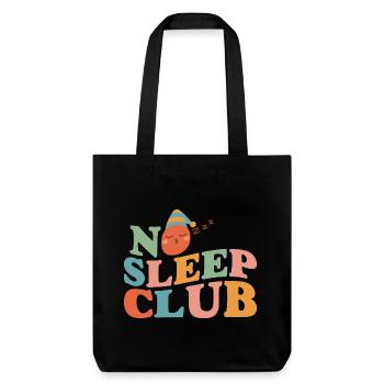 No Sleep Club Eltern-Edition - Stanley/Stella recycelter Heavyweight Stoffbeutel - Schwarz - Vorne