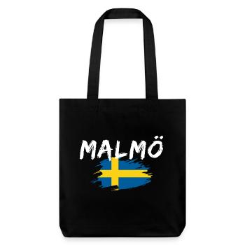 Malmö Flag Sweden - Stanley/Stella Heavyweight Recycled Tote Bag - black - Front
