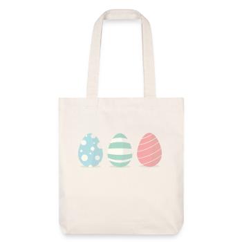 Three Easter eggs - Stanley/Stella Heavyweight Recycled Tote Bag - natural white - Front