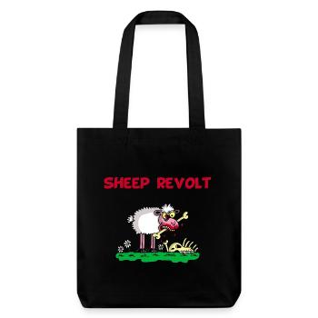 La révolte des moutons (anglais) - Tote bag épais recyclé Stanley/Stella - noir - Devant