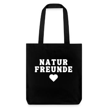 Naturfreunde Natur Wald Wandern - Stanley/Stella recycelter Heavyweight Stoffbeutel - Schwarz - Vorne
