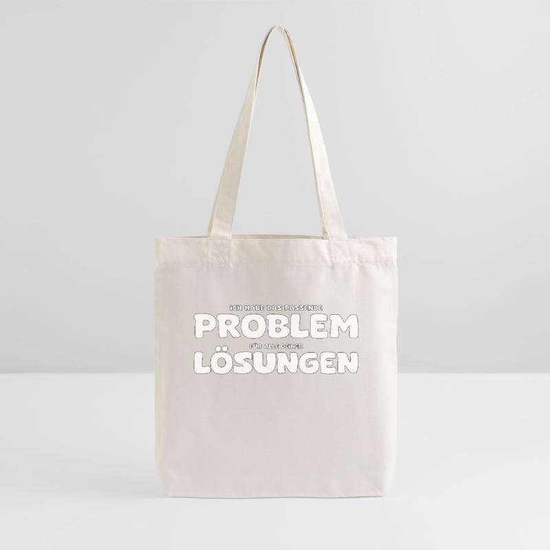 Funny Problem and Solution Saying Stanley/Stella Heavyweight Recycled Tote Bag