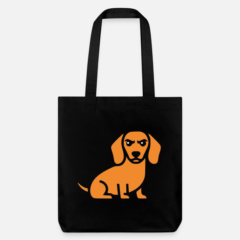 Conception de la Surface Dachshund Dog - Tote bag épais recyclé Stanley/Stella - noir