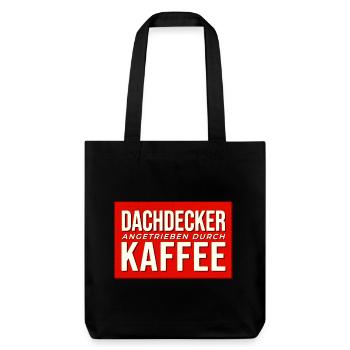 Dachdecker Kaffee Antrieb - Stanley/Stella recycelter Heavyweight Stoffbeutel - Schwarz - Vorne