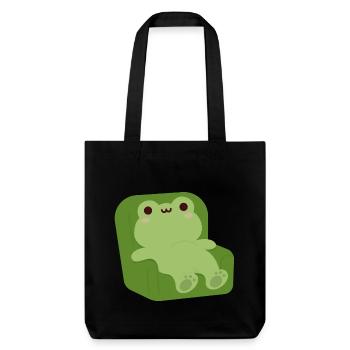 Grenouille fatiguée - Tote bag épais recyclé Stanley/Stella - noir - Devant