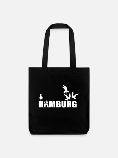 Hamburg Möven - Stanley/Stella recycelter Heavyweight Stoffbeutel - Schwarz