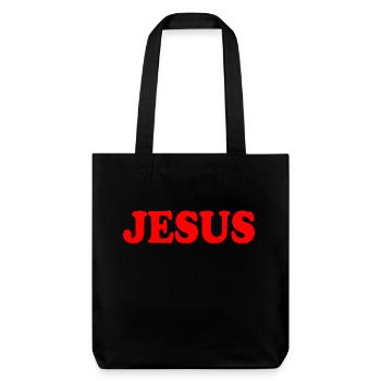 Jesus - Tote bag épais recyclé Stanley/Stella - noir - Devant