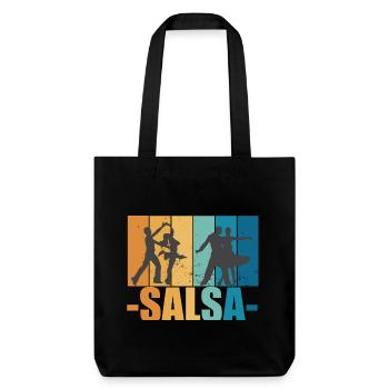 Salsa Vintage Dancer Retro Dancing Cadeau - Tote bag épais recyclé Stanley/Stella - noir - Devant