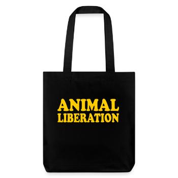 Animal liberation - Stanley/Stella recycelter Heavyweight Stoffbeutel - Schwarz - Vorne
