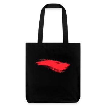 Ligne de coup de pinceau rouge - Tote bag épais recyclé Stanley/Stella - noir - Devant