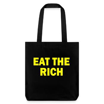 Eat the rich - Stanley/Stella recycelter Heavyweight Stoffbeutel - Schwarz - Vorne