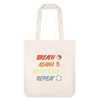 Répétition de méditation Asana respiratoire - Tote bag épais recyclé Stanley/Stella - blanc cassé - Devant