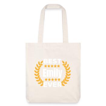 Best Emily Ever Legend Name Gift - Stanley/Stella Heavyweight Recycled Tote Bag - natural white - Front