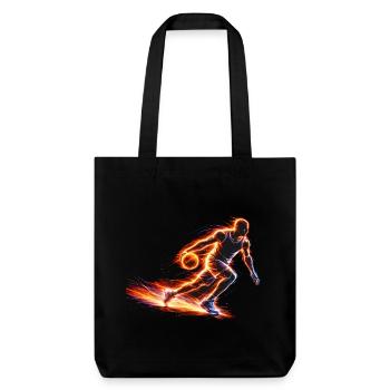 Conception sportive énergétique du joueur de basket-ball - Tote bag épais recyclé Stanley/Stella - noir - Devant